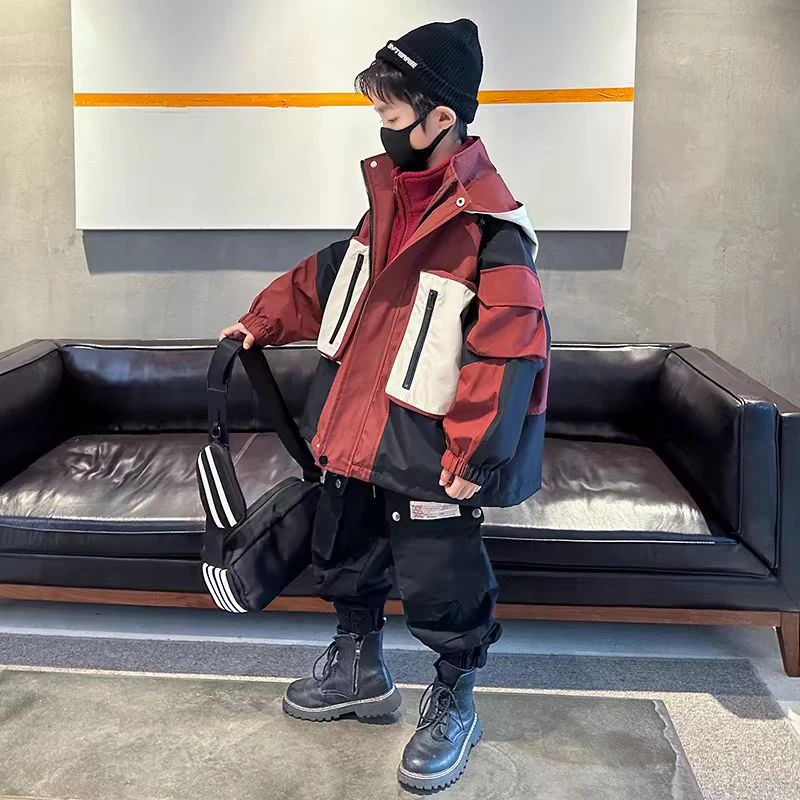 儿童童装春秋装外套春秋儿童2025新款帅气洋气中大童男孩风衣长袖