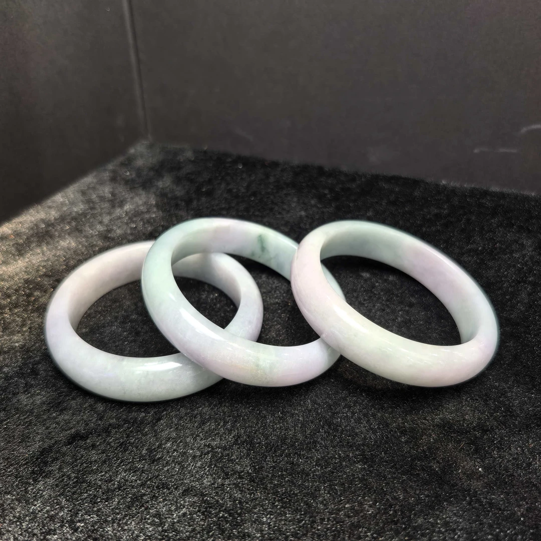 A5465-翡翠福禄寿春带彩翡翠手镯-送礼佳品-多样性只发一件