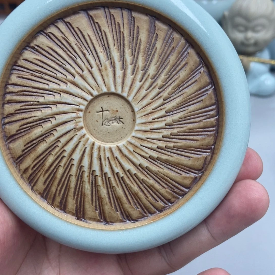 瓷大**.天青色双面杯垫瑕赵琳老师