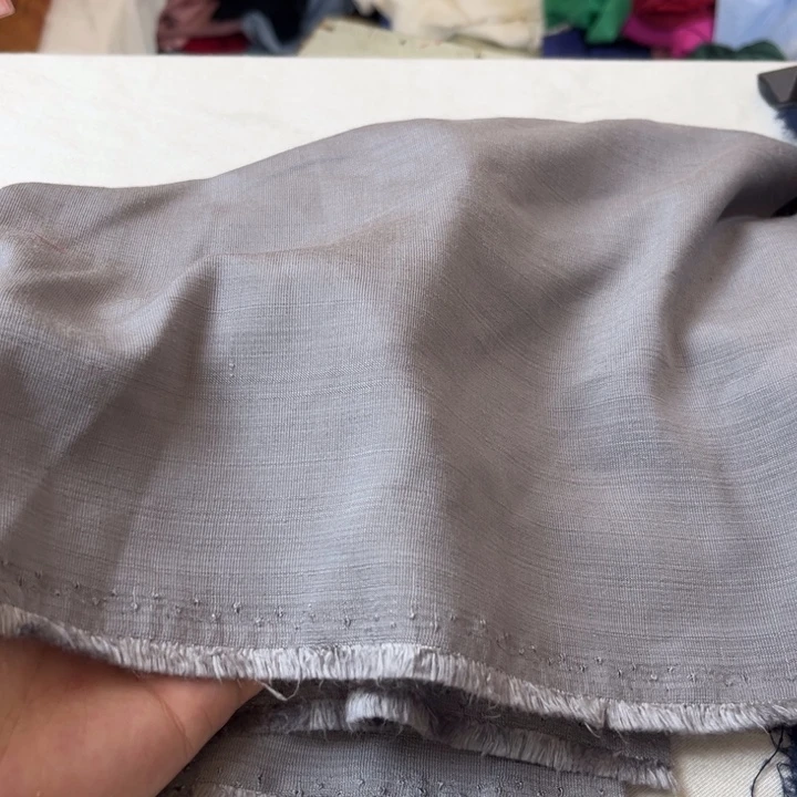 棉混纺浅灰麻棉2米
