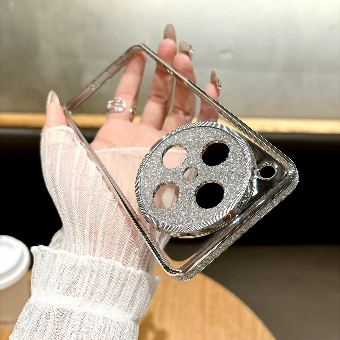 适用mate70手机壳闪粉60pro透明外壳奢华女款P70全包简约P60pro壳