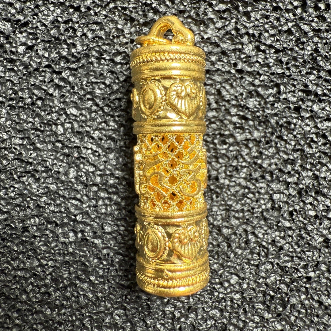 足金999【0.99】六字箴言龙柱（不 包 邮）黄金小配件