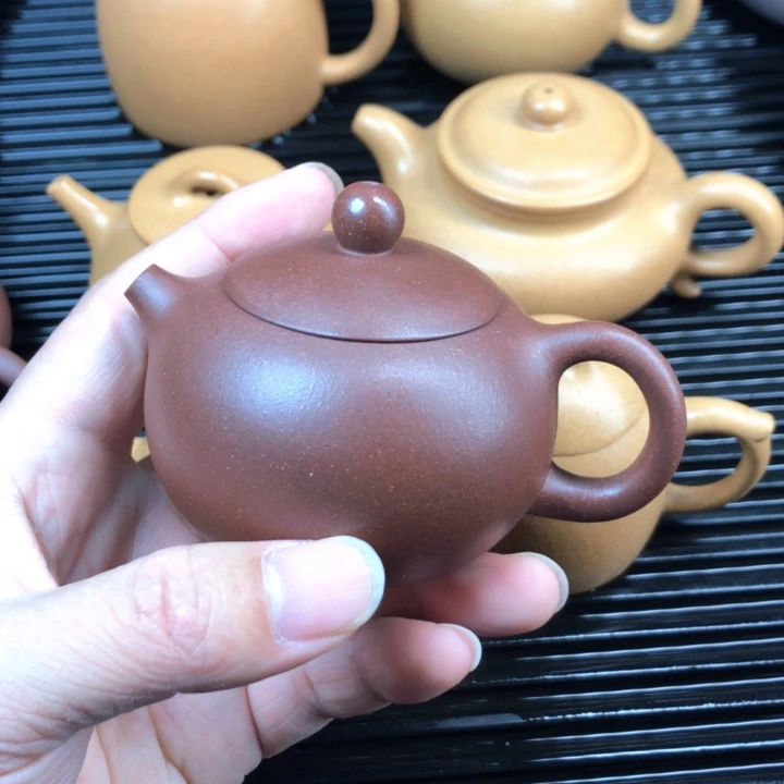 紫砂公道杯原矿底槽青紫砂壶