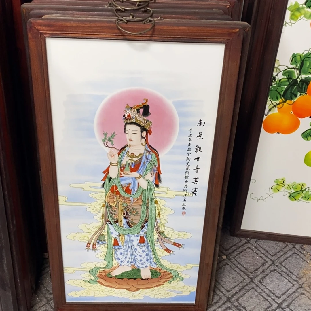 瓷86*46*1景德镇瓷板画柴窑烧制