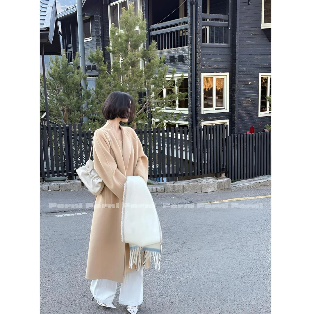 10月10日10:00新品 FORNI 托特大衣 强缩初剪羊毛山羊绒毛呢大衣