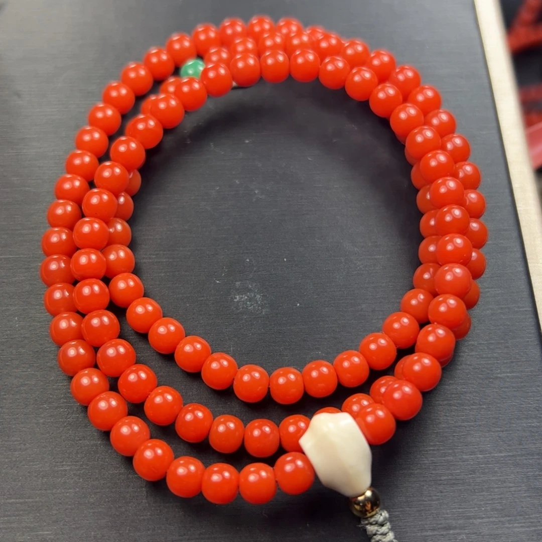 快***子南红玛瑙未镶嵌108链子西山杨柳冷水河蛋蛋料108链子