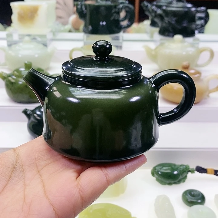 未镶嵌和田玉挂件天***姐茶壶