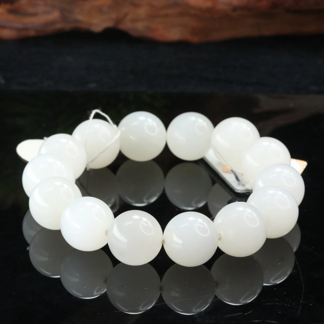 37和田玉白玉大卡手串/100243北京中保拍卖