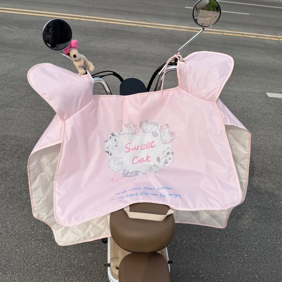 夏季薄款电动车挡风被防晒防雨隔热摩托车春秋通用遮阳