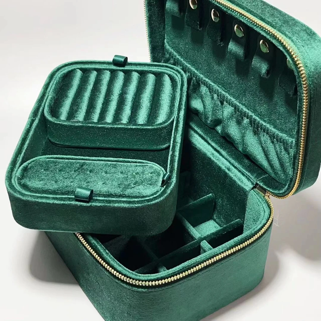 首饰盒/箱 【大D】复古双层首饰盒