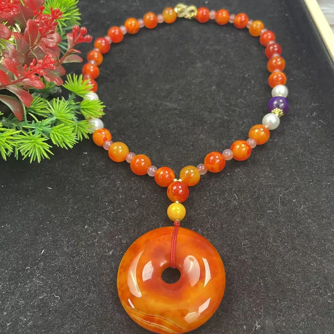 【小天总】TC99048 天承妮佳 藏红花DIY平安扣（多样性发其一）