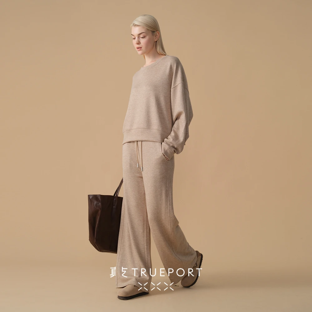 TRUEPORT 简约短款宽松卫衣套装T1114507AB