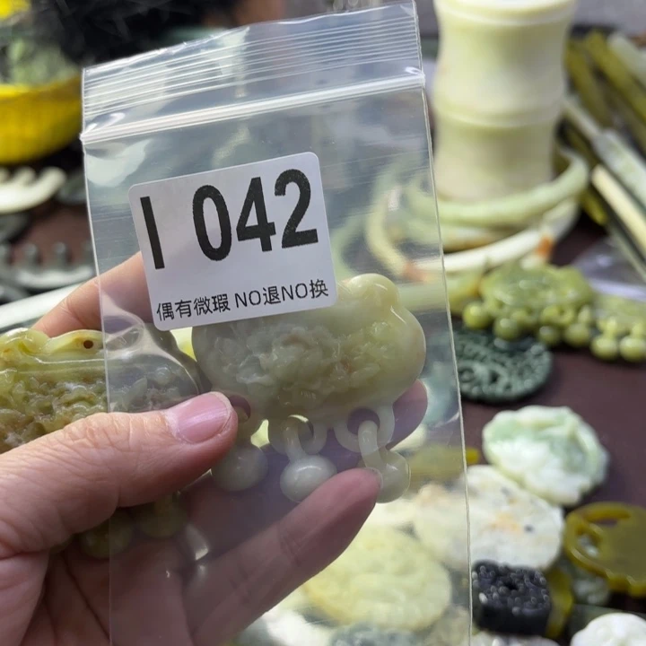 蛇纹石玉发饰合金一****的