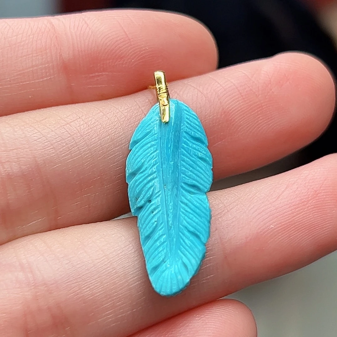 绿松石18K金镶嵌珠宝奇石