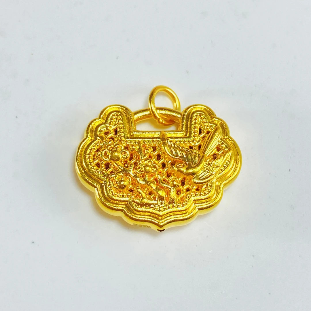 足金999 黄金喜上眉梢锁包 1.01