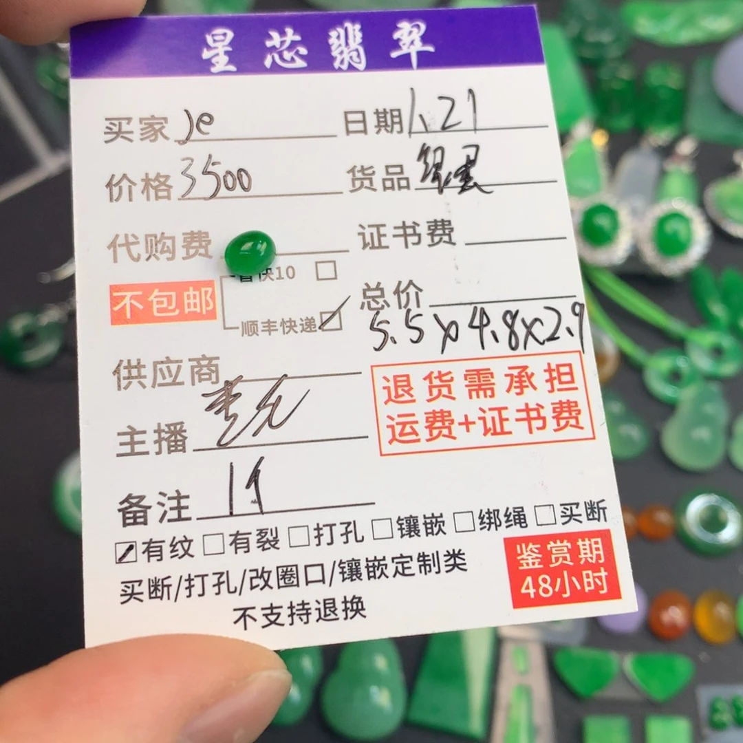 翡翠颈饰未镶嵌J****r蛋面