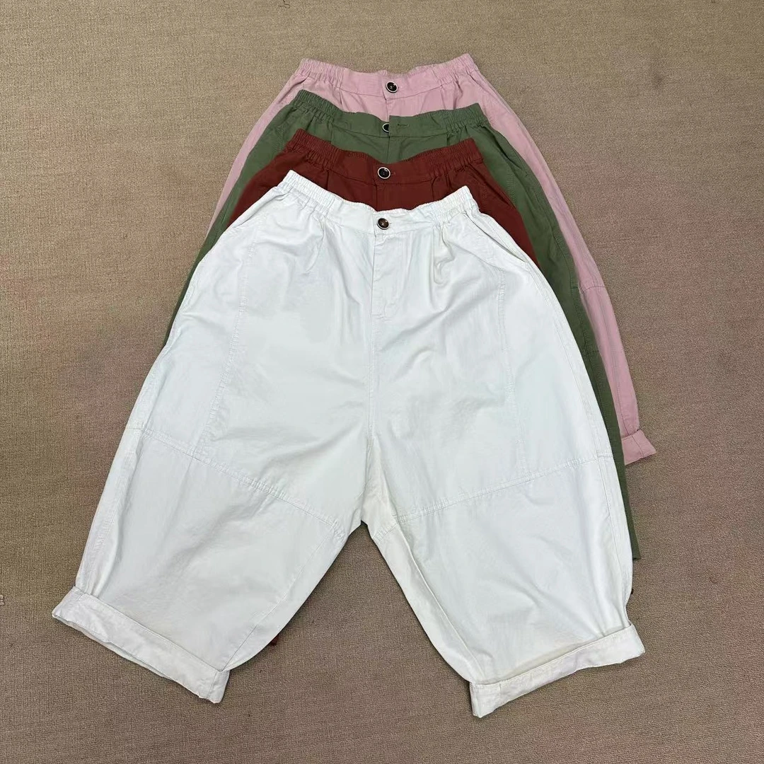 素陌  2025春季新品韩系高腰设计感阔腿裤宽松休闲百搭显瘦萝卜裤