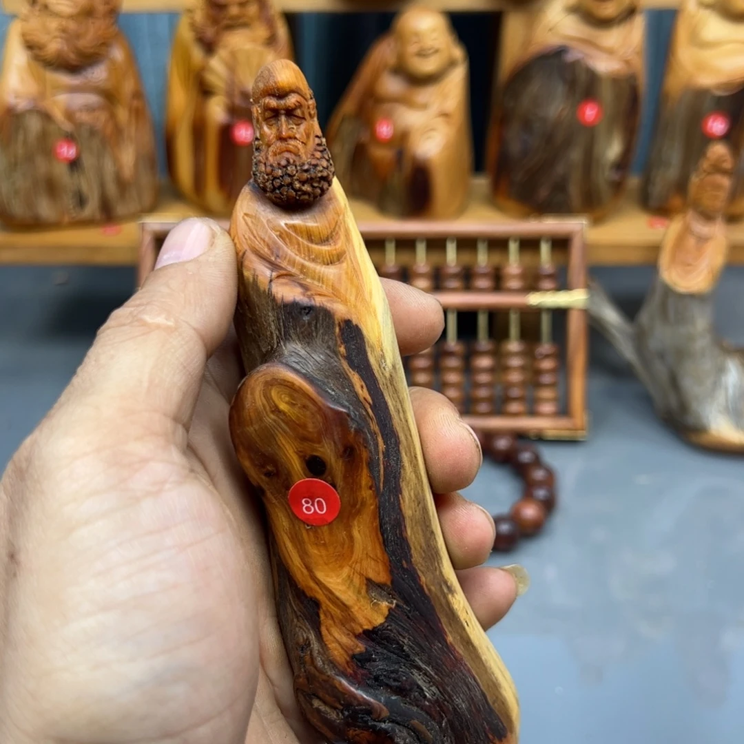青***）木崖柏木摆件手把件