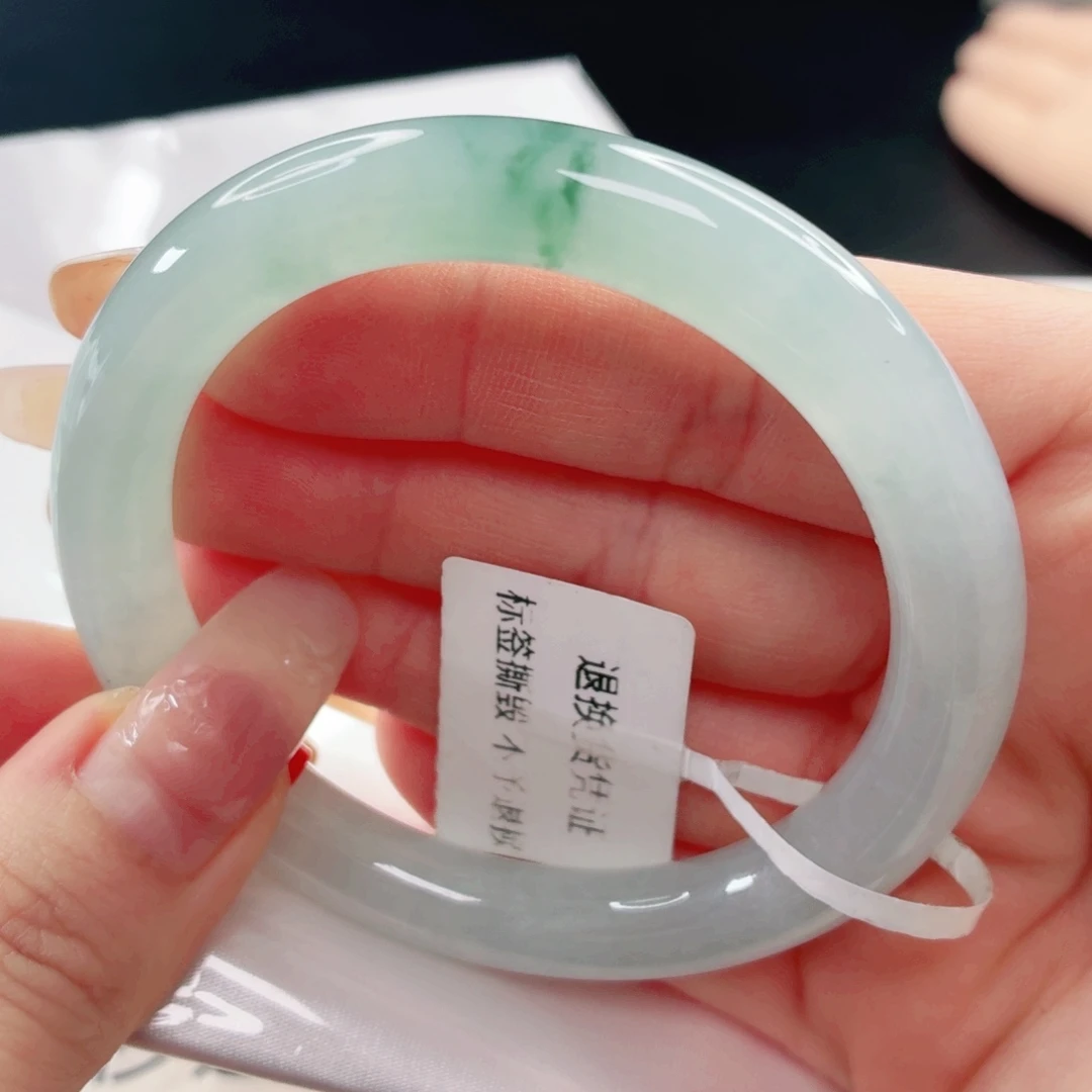 翡翠未镶嵌手镯缅甸天然A货翡翠54.2