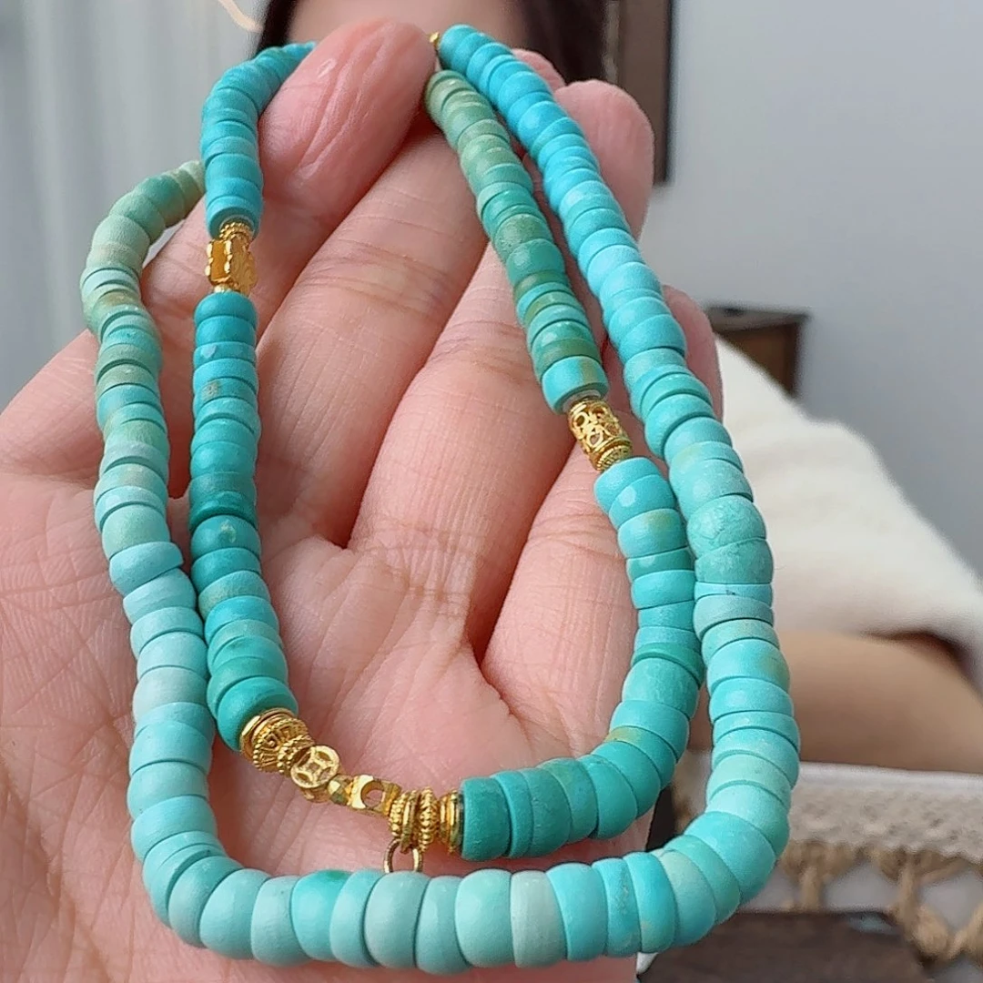 绿松石18K金镶嵌珠宝奇石