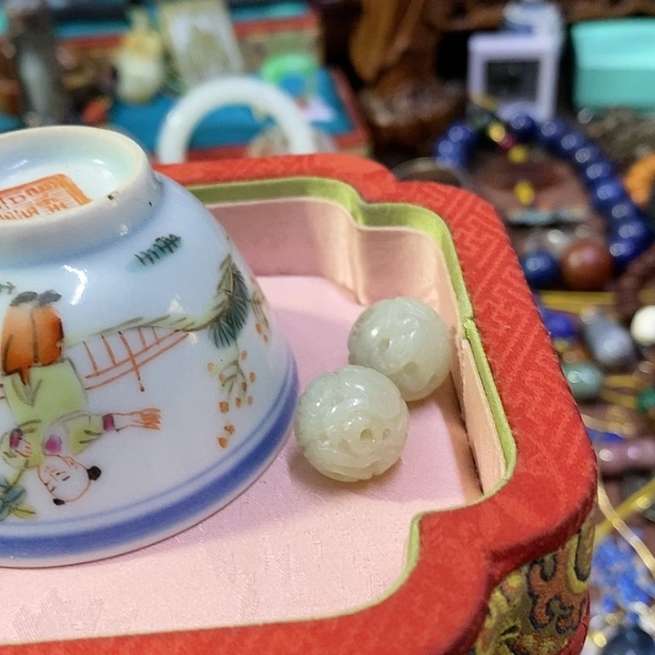 古**云青花手绘小主人杯子