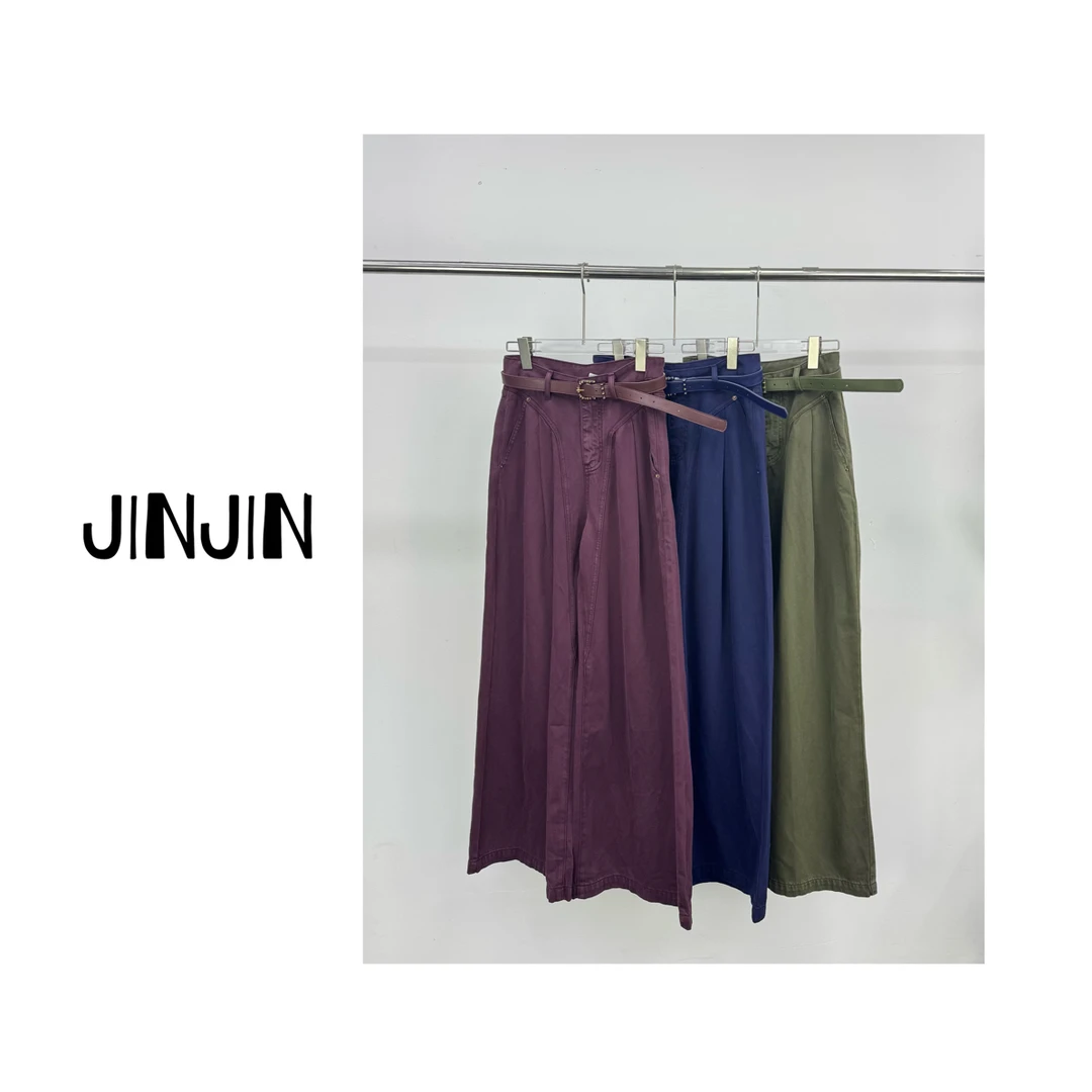 【JINJIN】2025秋冬新款小众设计款休闲长裤(3011)NO退NO换