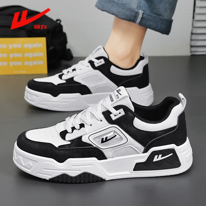 回力情侣板鞋新款夏季男士休闲百搭厚底增高运动鞋干净感痞帅男鞋
