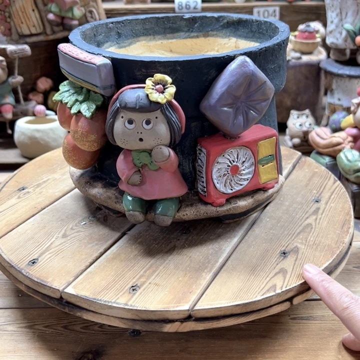 嘻哈多肉花盆百搭