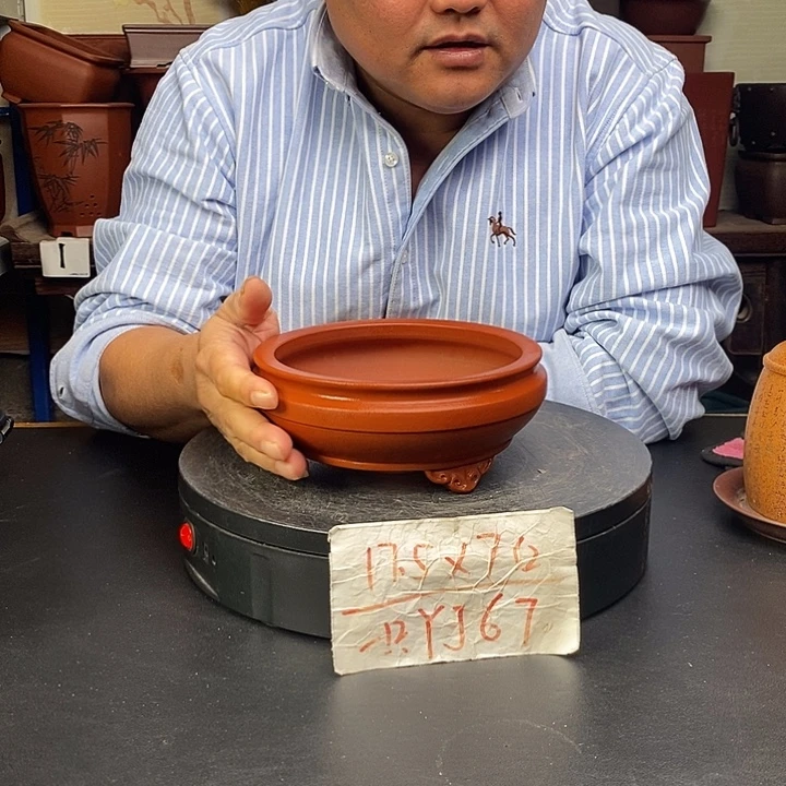 紫砂花盆货号一只YJ67