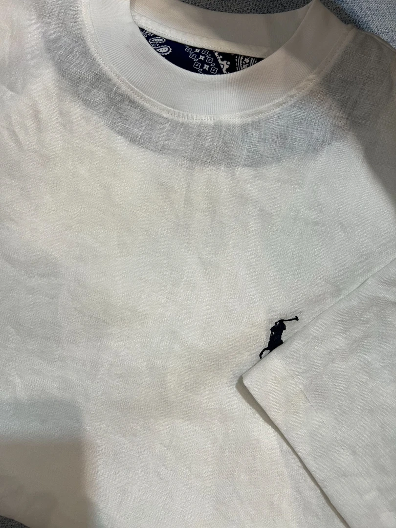 G712【直播间同款】25号链接【文】 夏季顶奢水洗手绘潮流设计款短袖