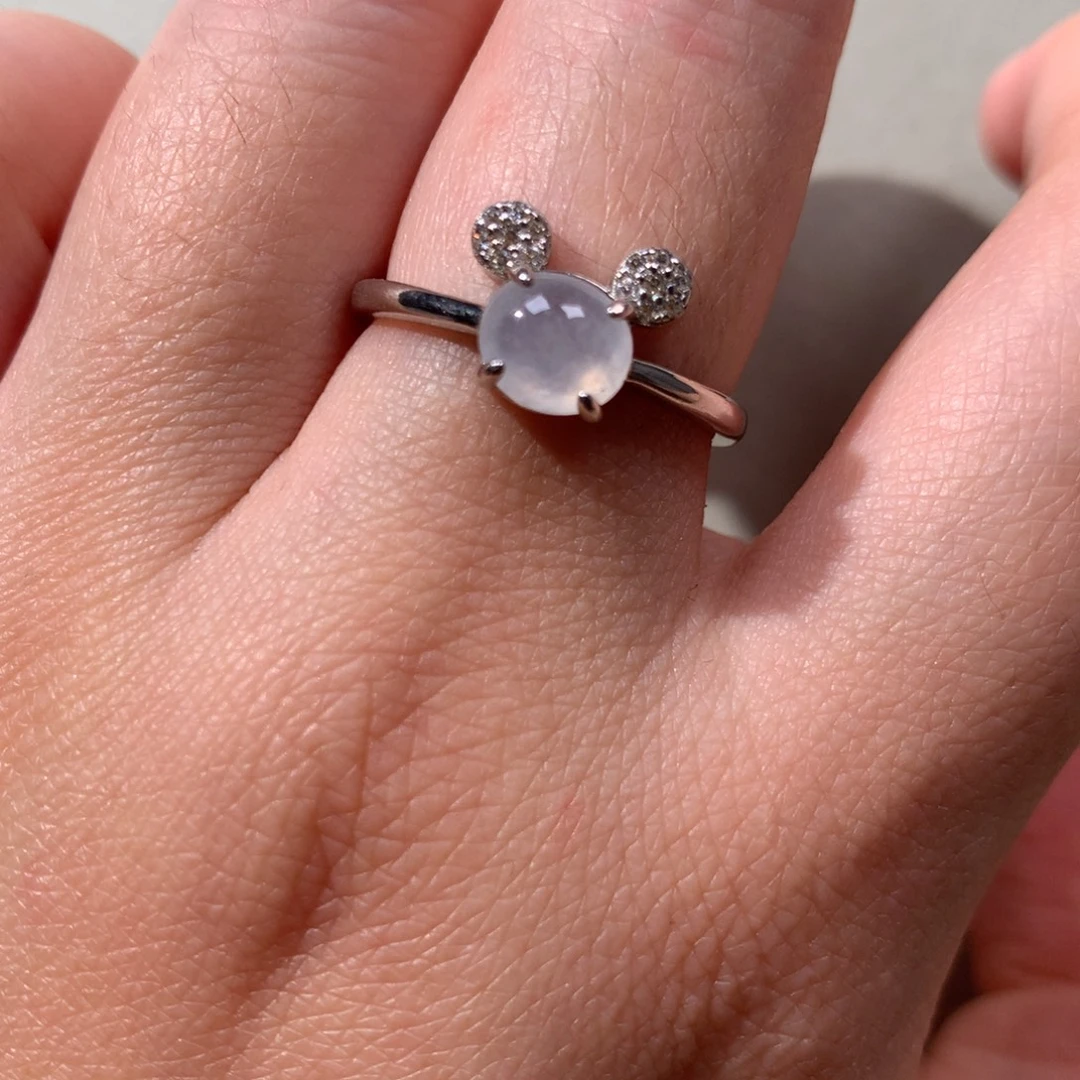 十***一颈饰银S925镶嵌翡翠米老