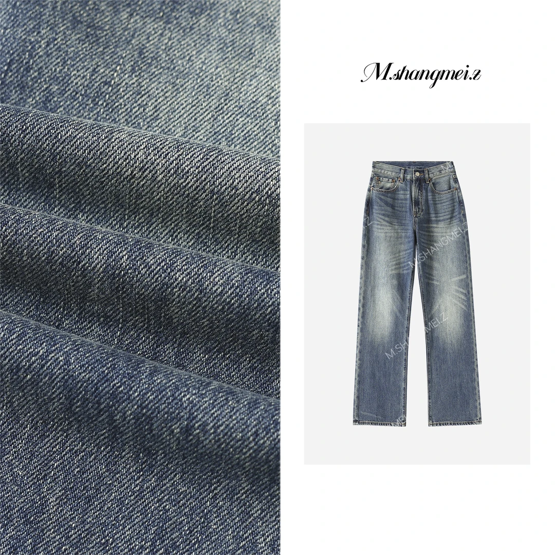 M.SHANGMEI.Z/沐熙【致敬经典】美大哥美式猫须纹理牛仔裤X082987