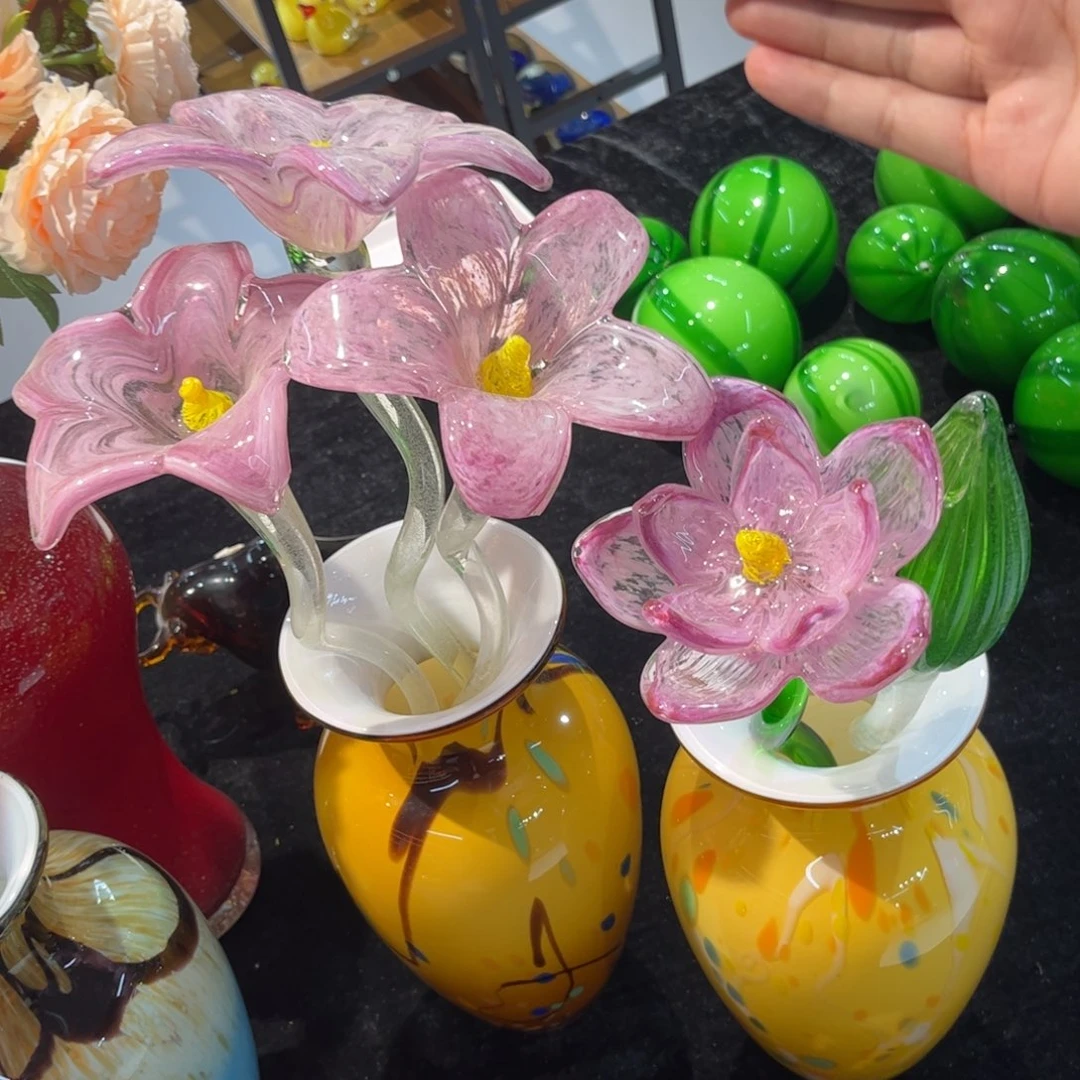 玲***店手工艺品琉璃瑕疵处理五个花磨好发货