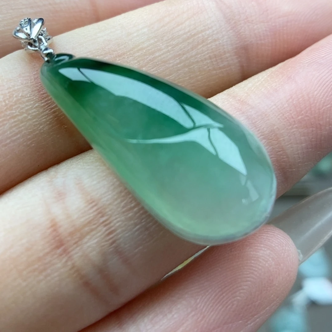 翡翠银S925镶嵌颈饰吊坠4