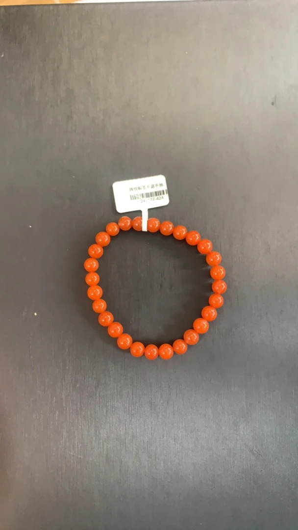 南红6mm东山柿子锦红手串