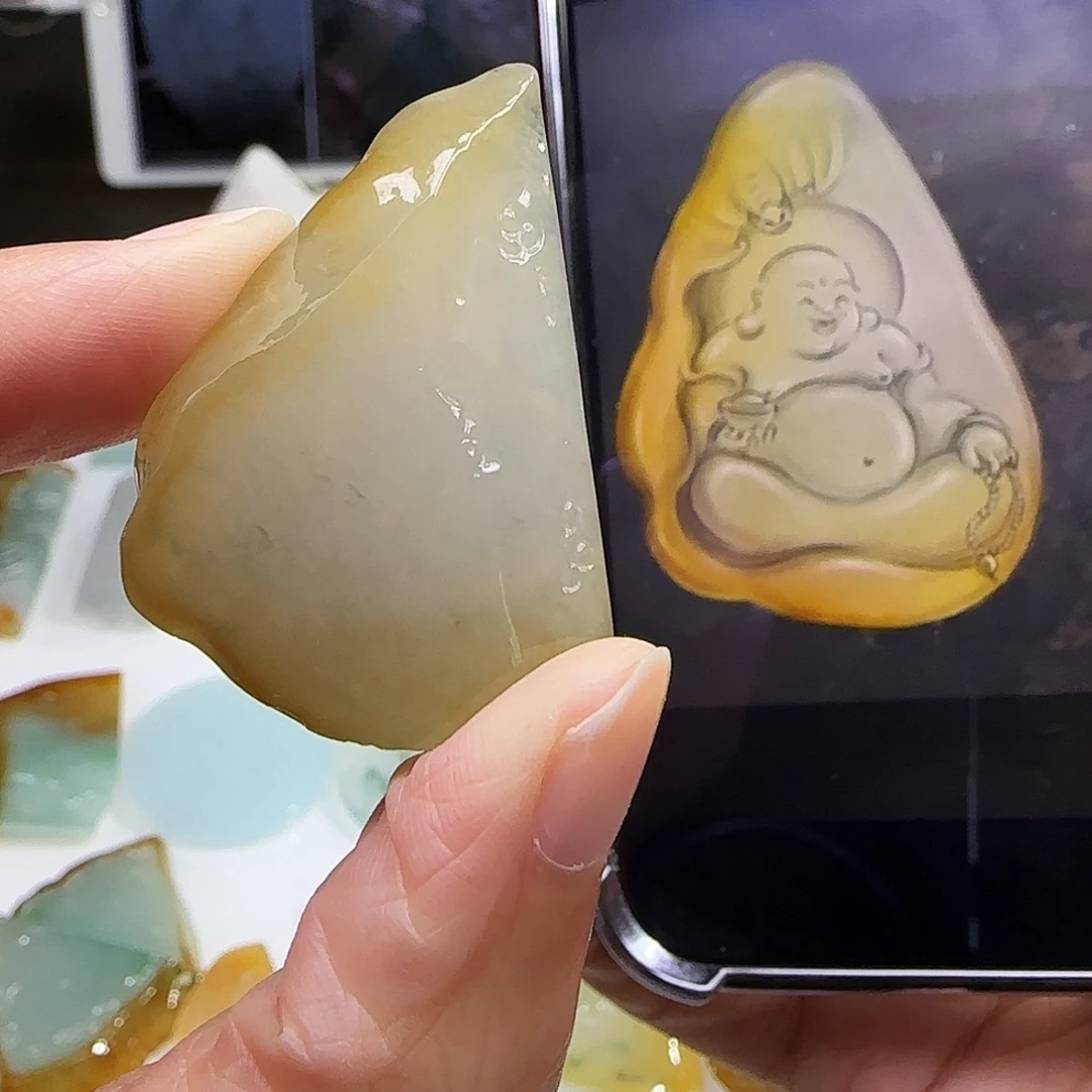 定制翡翠未镶嵌缅甸翡翠挂件