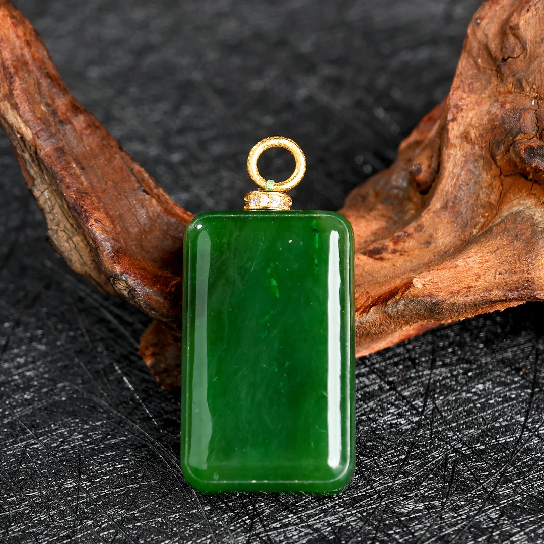 【净心】和田玉碧玉平安无事牌21*35mm/WDBS-264/多样性发一