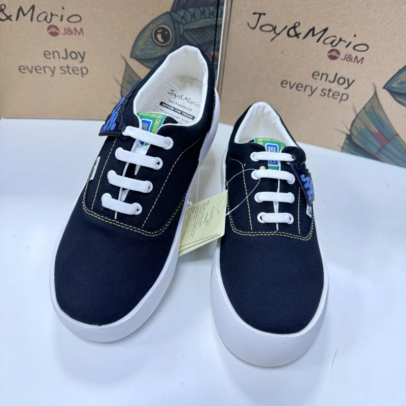 J&M/快乐玛丽纯色休闲风系带松糕女帆布鞋百搭女鞋83291W