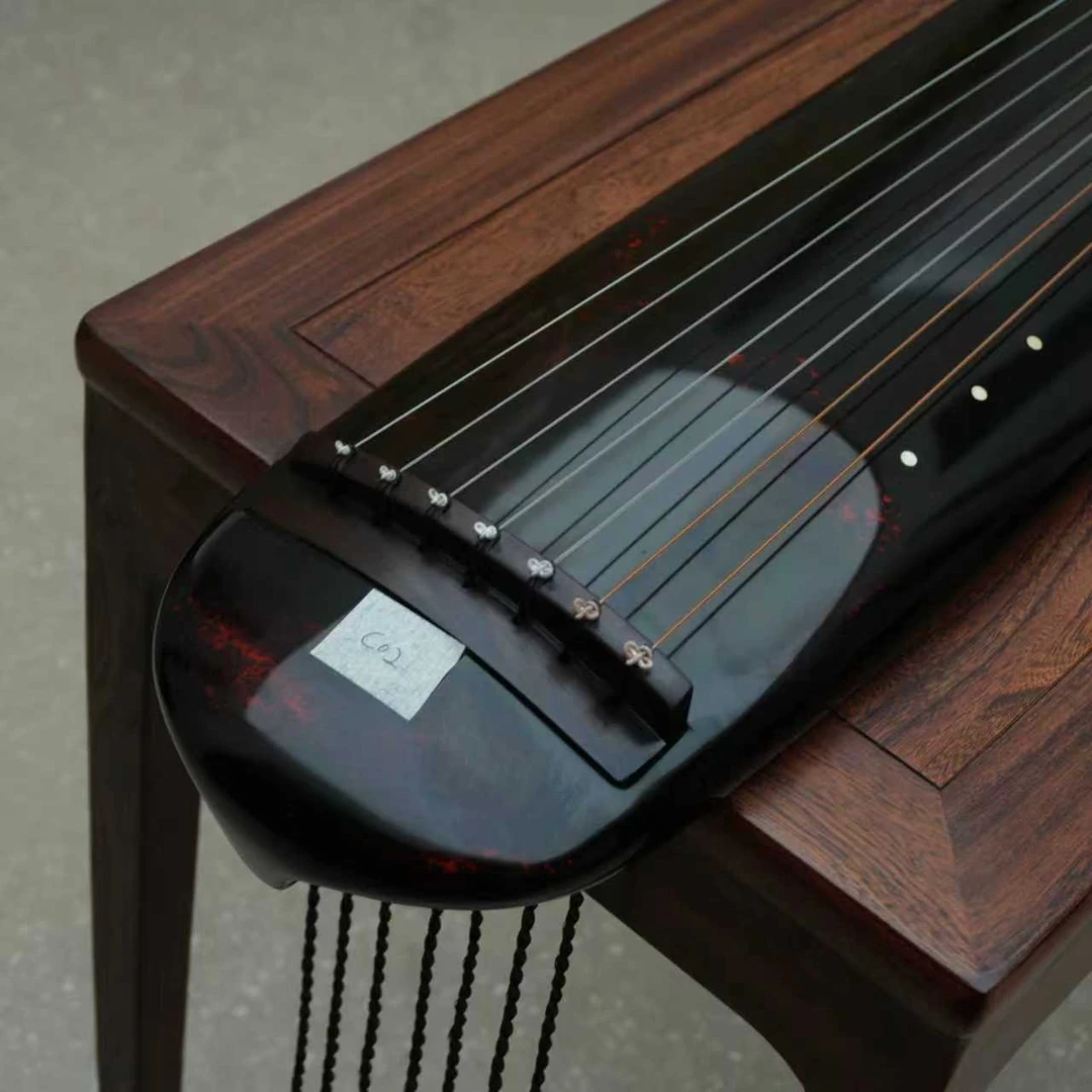 C02-李老师甄选（手工生漆黑红混沌式）古琴