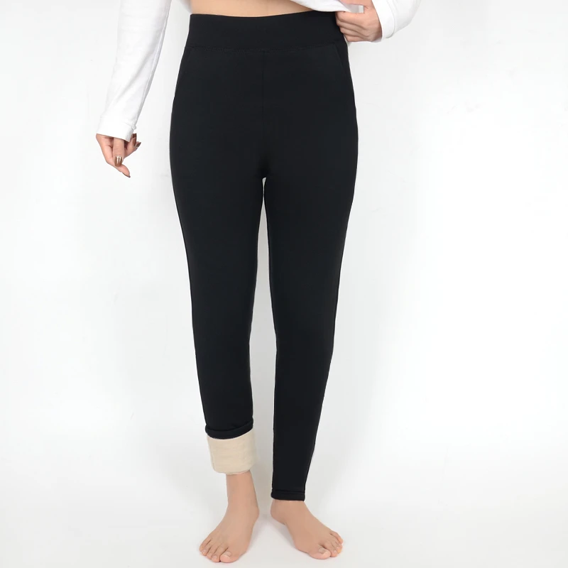 [外穿裤]100%女士羊毛裤冬季内穿高腰羊毛裤暖裤保暖裤羊毛裤