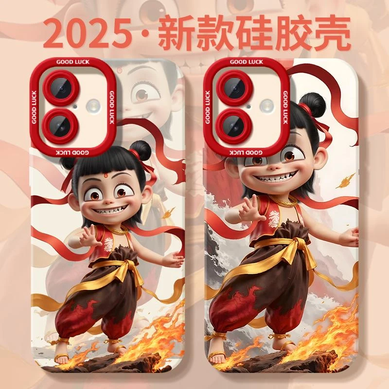 Lucky哪吒三太子适用iPhone16/15pro天使眼手机壳苹果14/13/12套