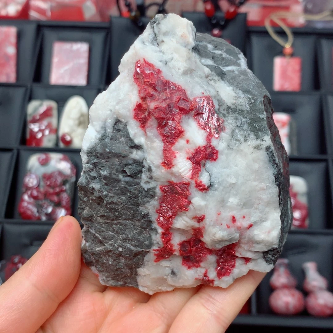 天然辰砂天然毛石