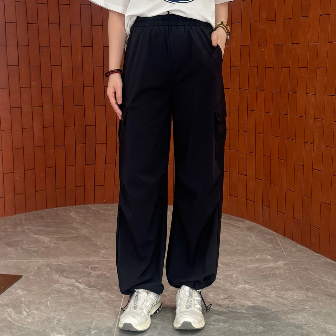 宿慕SUMU 夏季拼色腰速干工装裤2025新款6-4百搭舒适长裤25150