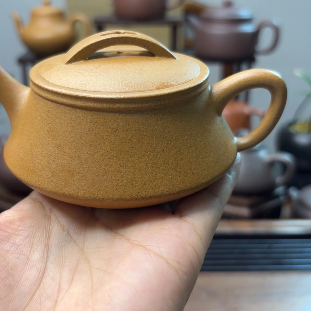 潮***衣紫砂茶壶老宕口黄金段瓦瓢