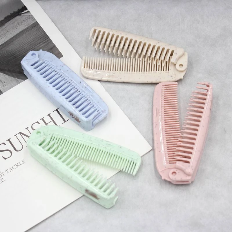 可爱便携两用折叠防随身静电塑料梳子适合宿舍学生使用有宽齿和密