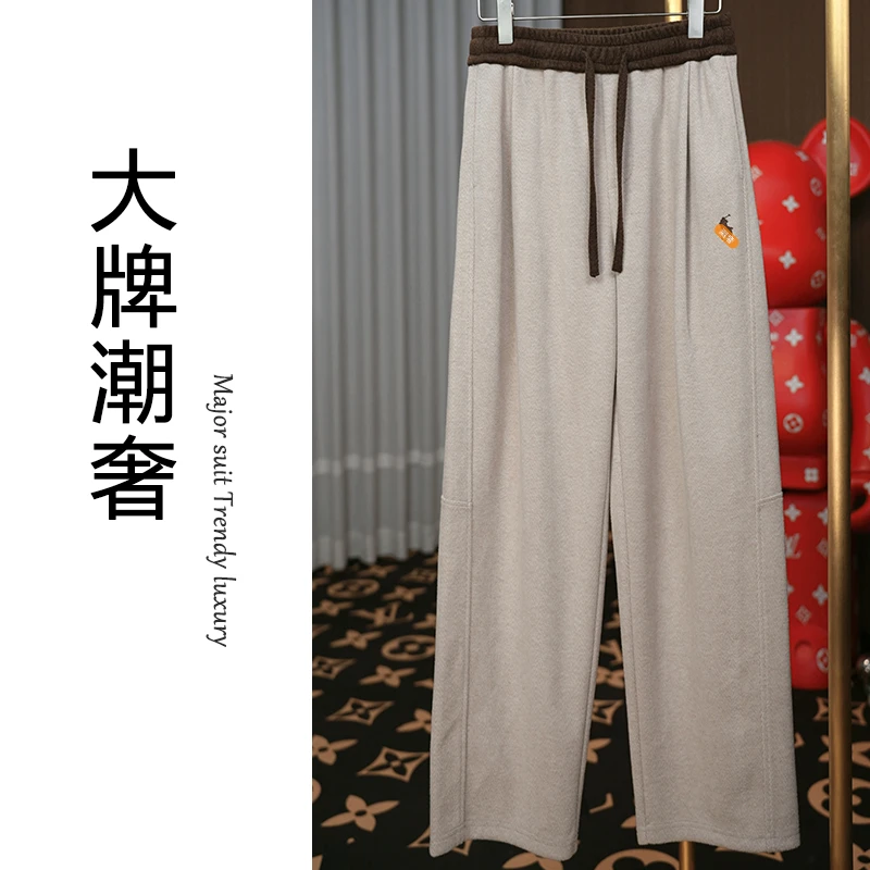 【马夫】高奢时尚潮牌痞帅百搭透气休闲直筒男款休闲裤2599110