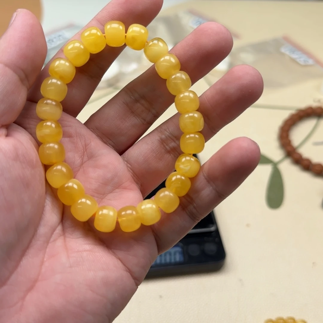 未镶嵌琥珀手链黄色0867