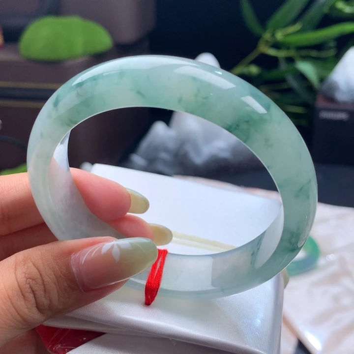 未镶嵌手镯翡翠飘花宽版轮胎17