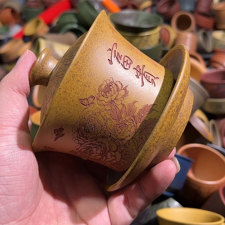 紫砂茶杯全手工紫砂主人杯