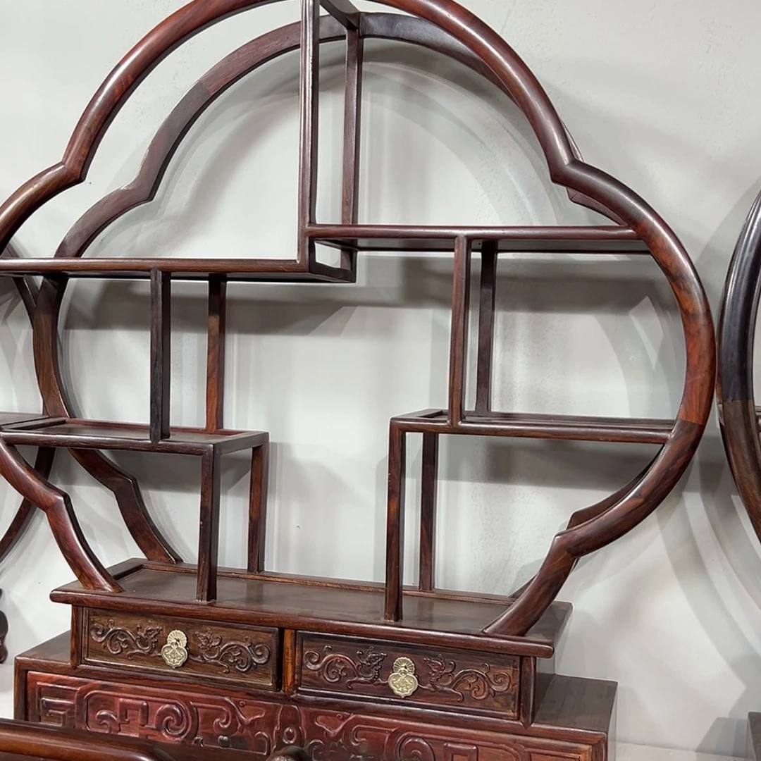 【闪购商品】红酸枝木类成套家具博古架